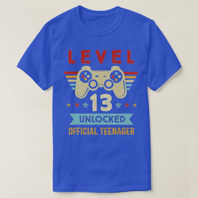 Camiseta Presente de aniversário de vídeo de 13 desbloquead (Frente do Design)