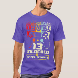 Camiseta Presente de aniversário de vídeo de 13 desbloquead