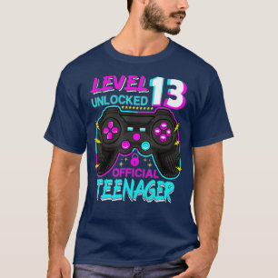Camiseta Presente de aniversário de vídeo de 13 desbloquead