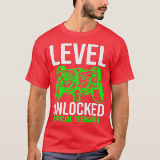 Camiseta Presente de aniversário de vídeo de 13 desbloquead