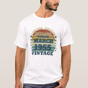 Camiseta presente de aniversário de vintage personalizado