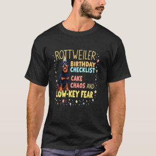 Camiseta Presente de Aniversário Divertido Cão Rottweiler