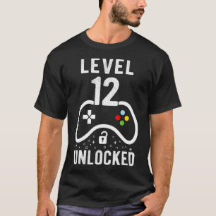 Camiseta Presente de Aniversário do 12 de Jogo de Vídeo D