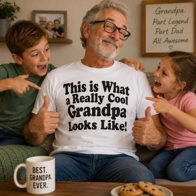 Camiseta Presente de Aniversário do Avô Legal e Divertido (Criador carregado)