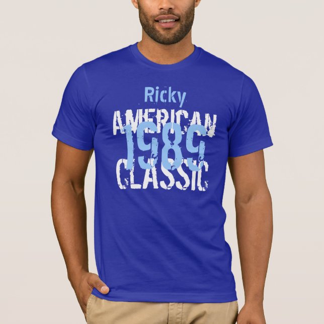Camiseta Presente de aniversário do clássico 1989 americano (Frente)