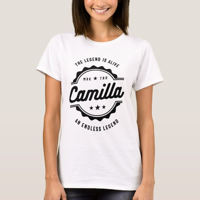 Camiseta Presente de Aniversário do Nome Personalizado da C (Frente)