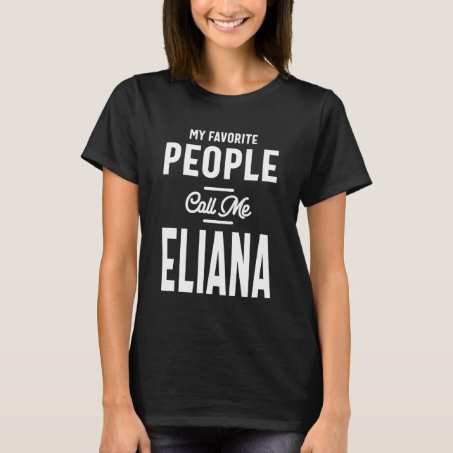Camiseta Presente de Aniversário do Nome Personalizado Elia (Frente)