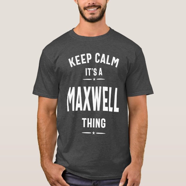 Camiseta Presente de Aniversário do Nome Personalizado Maxw (Frente)