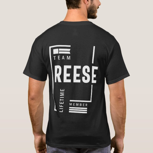 Camiseta Presente de Aniversário do Nome Personalizado Rees (Verso)