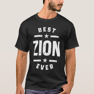 Camiseta Presente de Aniversário do Nome Personalizado Zion