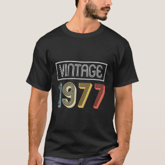 Camiseta Presente de aniversário do Vintage 1977