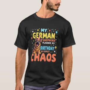 Camiseta Presente de Aniversário Engraçado Cachorro Pastor 