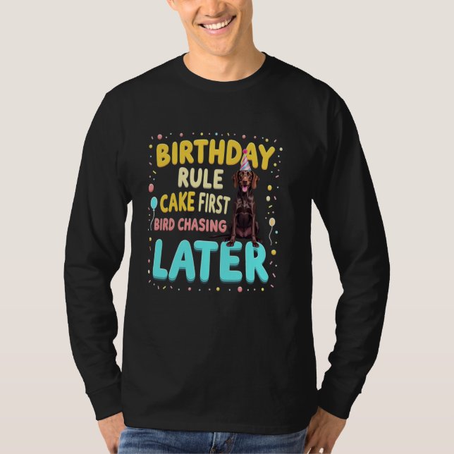 Camiseta Presente de Aniversário Engraçado para Cão Pointer (Frente)