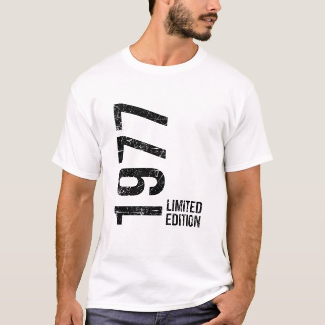 Camiseta Presente de Aniversário Original de 1977 Agora 49  (Frente)