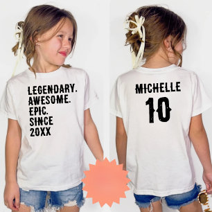 Camiseta Presente de Aniversário Personalizado 10º 12º 14º
