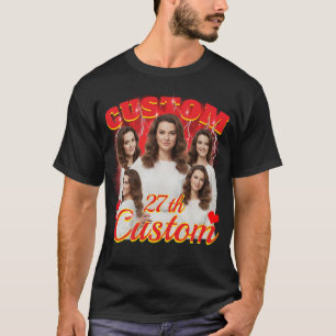 Camiseta Presente de aniversário personalizado bootleg para