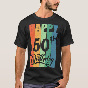 Camiseta Presente de aniversário retrógrado para 50 anos fe