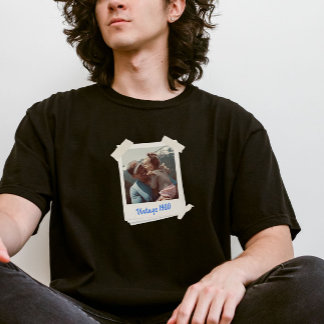 Camiseta Presente de ano e foto de última página personaliz