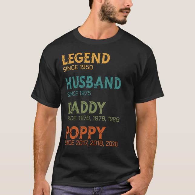 Camiseta Presente de Ano Personalizado do Pai de Marido de  (Frente)