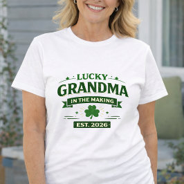 Camiseta Presente de Anúncio de Bebê do Dia de São Patrício