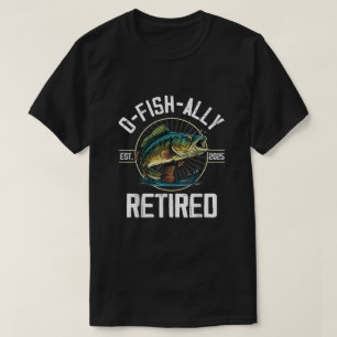 Camiseta Presente de Aposentadoria de Pescador O-Fish-Ally 