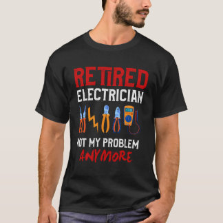 Camiseta Presente de aposentadoria eletricista lança engraç