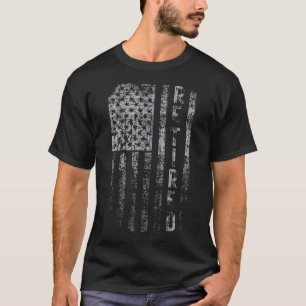 Camiseta Presente de aposentadoria patriótica da bandeira 
