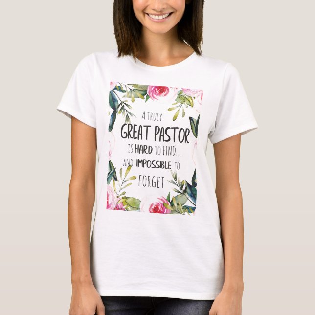 Camiseta Presente de Apreciação ao Pastor Citação de Agrade (Frente)