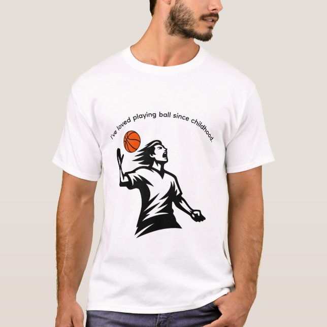 Camiseta Presente de Apreciação ao Treinador de Basquete (Frente)