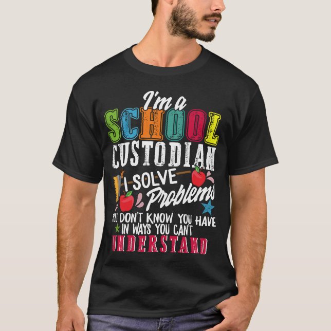 Camiseta Presente de Apreciação de Custódia Escolar, Escola (Frente)