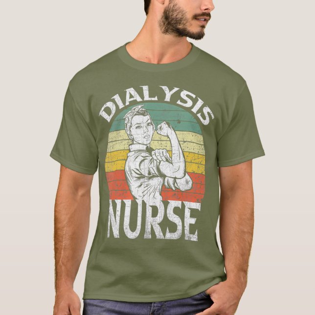 Camiseta Presente De Apreciação De Enfermeiro De Retro-Diál (Frente)