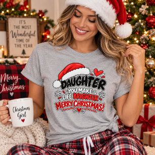 Camiseta Presente de Apreciação de Natal para Filha de Cora