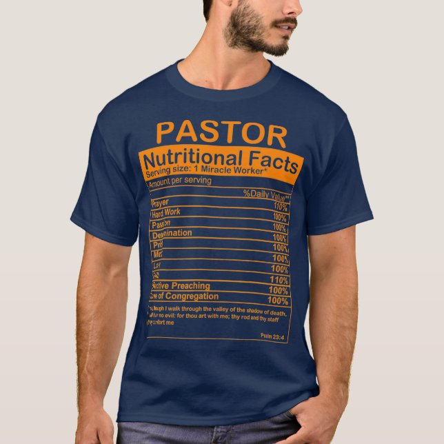 Camiseta Presente De Apreciação De Pastor Engraçado Para Ho (Frente)