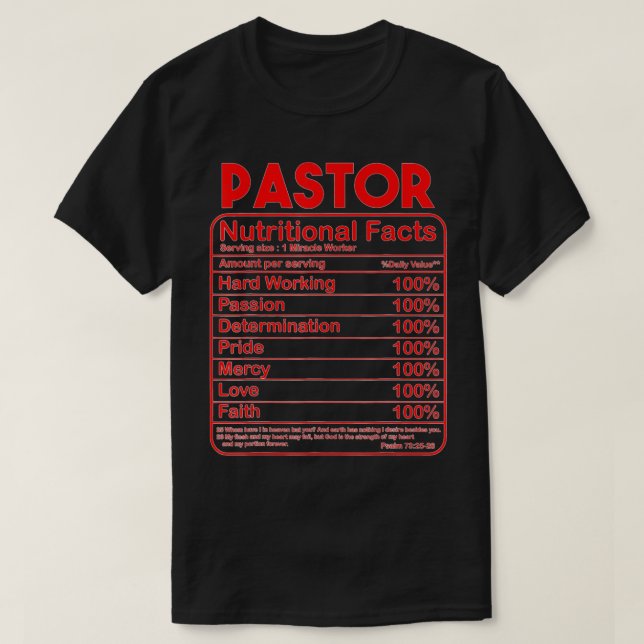 Camiseta Presente De Apreciação De Pastor Engraçado Para Ho (Frente do Design)