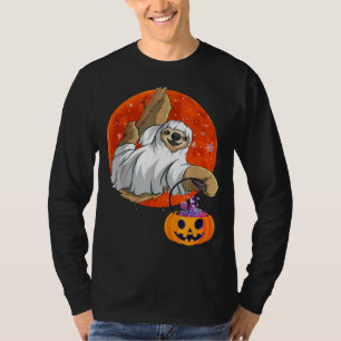 Camiseta Presente de aranha Boo Halloween Com Abóbora