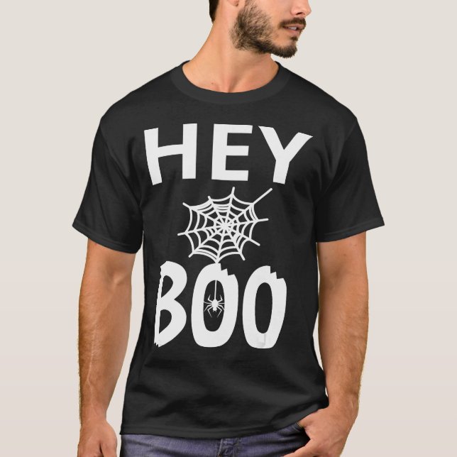 Camiseta Presente de aranha | Ei Boo Halloween Engraçado Ar (Frente)