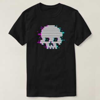 Camiseta Presente de Arte de Crânio Pixel 3D para Gamer