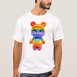 Camiseta Presente de Arte Espacial Alienígena Cute Arco-íri