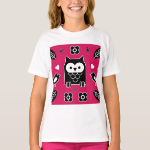 Camiseta Presente de Arte Folclórica de Coruja Escandinava