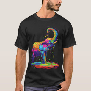 Camiseta Presente de Arte Pop de Elefante Animal