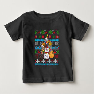 Camiseta Presente de árvore de gato natalino
