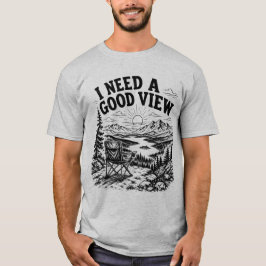 Camiseta Presente de Aventura de Caminhada na Montanha Aman