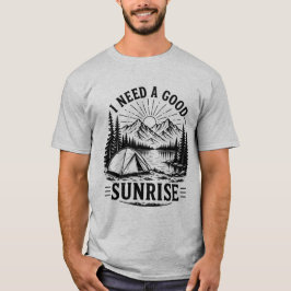 Camiseta Presente de Aventura de Camping ao Nascer do Sol V