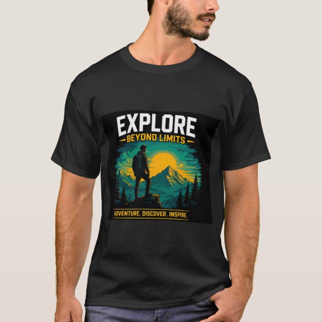 Camiseta 🏔 Presente de Aventura para Adolescentes Meninos  (Frente)