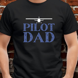 Camiseta Presente de aviação minimalista de Pai-piloto e av