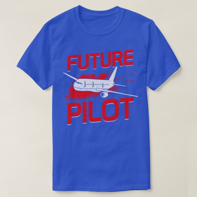 Camiseta Presente de Aviador Chefe da Escola de Voo Futuro  (Frente do Design)