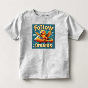 Camiseta 🦜 Presente de Avião para Crianças para Pequenos S