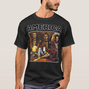 Camiseta Presente De Banda Da América Retro Para Ventilador