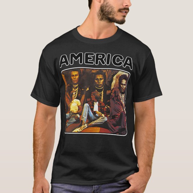 Camiseta Presente De Banda Da América Retro Para Ventilador (Frente)