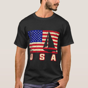 Camiseta Presente de bandeira americana de navegação fofo p